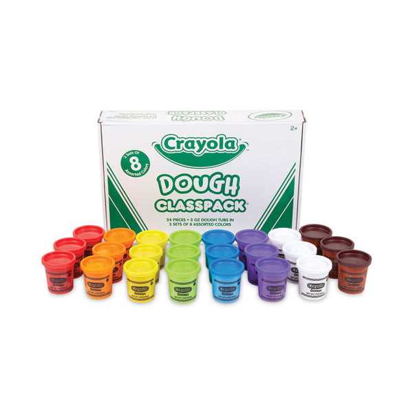 Crayola® Dough Classpack, 3 oz, 8 Assorted Colors, 24/Pack (CYO570171) Pack of 24