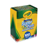 Crayola® Super Tips Washable Markers, Fine/Broad Bullet Tips, Assorted Colors, 100/Set (CYO585100) Set of 100