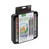 Crayola® Brush and Detail Dual Ended Markers, Extra-Fine Brush/Bullet Tips, Assorted Colors, 16/Set (CYO586501)