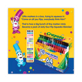 Crayola® Pip-Squeaks Skinnies Washable Markers, Medium Bullet Tip, Assorted Colors, 64/Pack (CYO588764) Set of 64