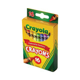 Crayola® Classic Color Crayons, Peggable Retail Pack, 16 Colors/Pack (CYO523016) Box of 16