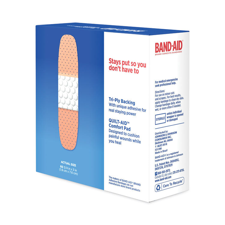 BAND-AID® Plastic Adhesive Bandages, 0.75 x 3, 60/Box (JOJ100563500) Box of 60