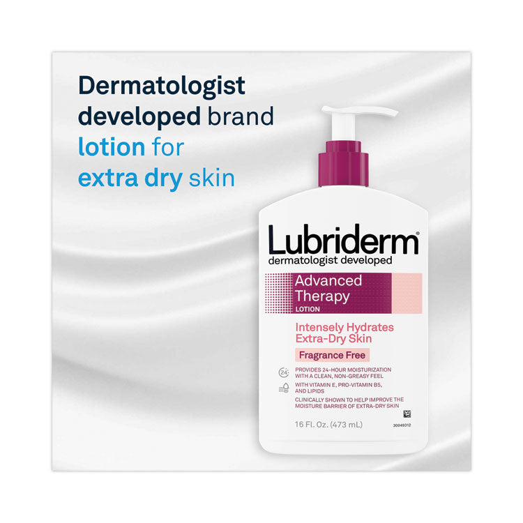 Lubriderm® Advanced Therapy Moisturizing Hand/Body Lotion, 16 oz Pump Bottle (PFI48322EA)