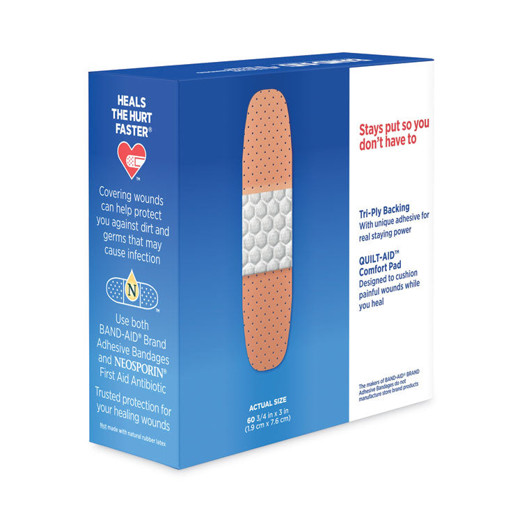 BAND-AID® Plastic Adhesive Bandages, 0.75 x 3, 60/Box (JOJ100563500) Box of 60