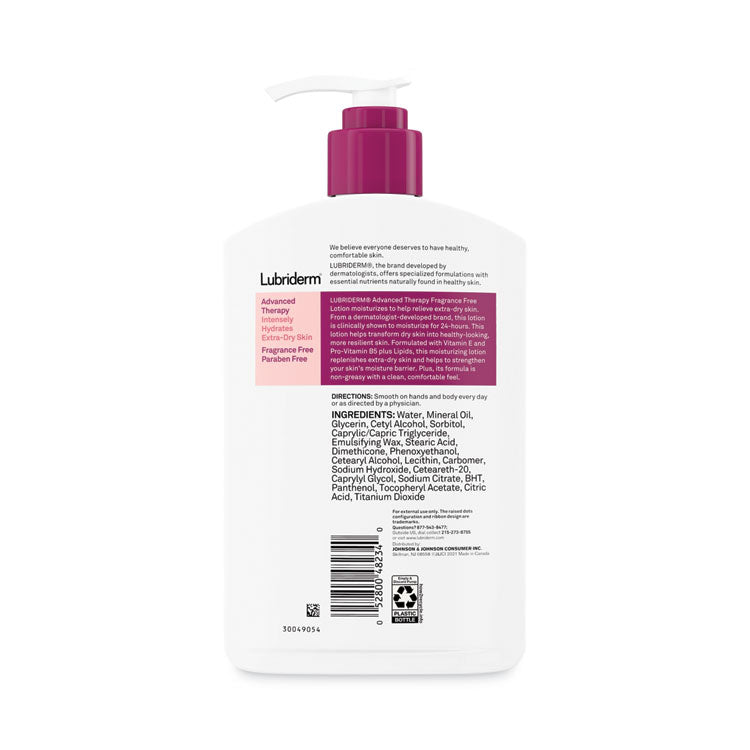 Lubriderm® Advanced Therapy Moisturizing Hand/Body Lotion, 16 oz Pump Bottle (PFI48322EA)