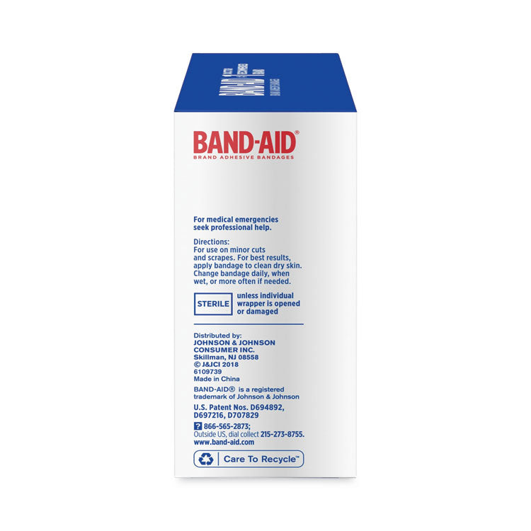 BAND-AID® Plastic Adhesive Bandages, 0.75 x 3, 60/Box (JOJ100563500) Box of 60