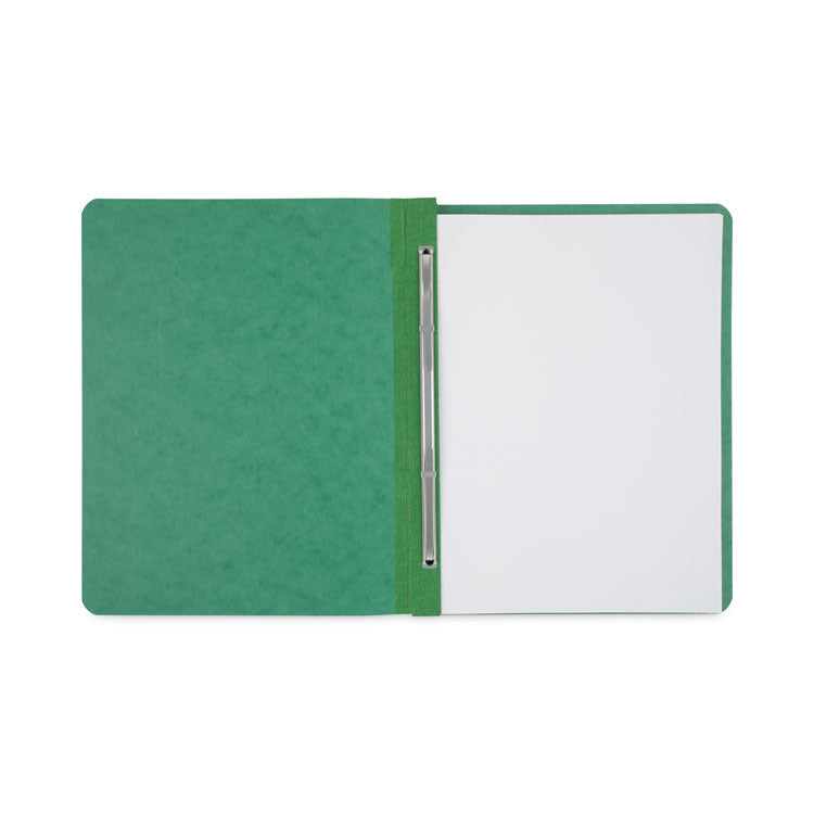 ACCO Pressboard Report Cover with Tyvek Reinforced Hinge, Two-Piece Prong Fastener, 3" Capacity, 8.5 x 11, Dark Green/Dark Green (ACC25976)