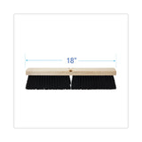 Boardwalk® Floor Brush Head, 3" Black Medium Weight Polypropylene Bristles, 18" Brush (BWK20618)