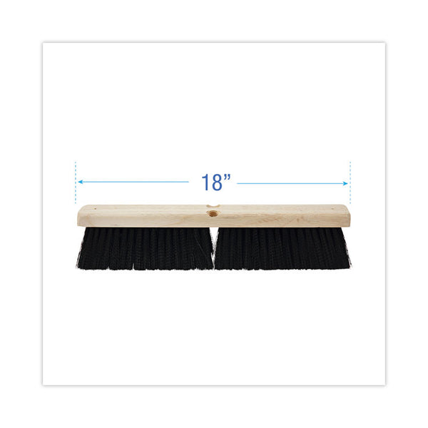 Boardwalk® Floor Brush Head, 3" Black Medium Weight Polypropylene Bristles, 18" Brush (BWK20618) Each