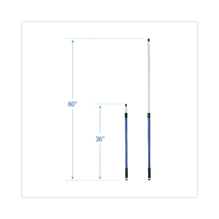 Boardwalk® Telescopic Handle for MicroFeather Duster, 36" to 60" Handle, Blue (BWK638) Each