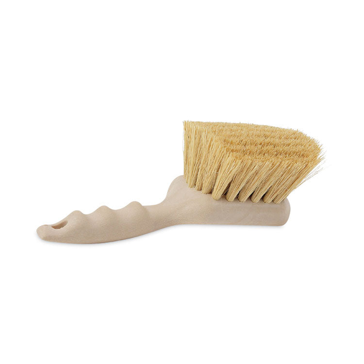 Boardwalk® Utility Brush, Cream Tampico Bristles, 5.5" Brush, 3" Tan Plastic Handle (BWK4208) Each