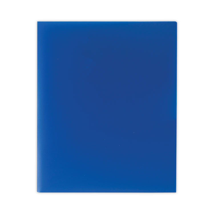 C-Line® Two-Pocket Heavyweight Poly Portfolio Folder, 11 x 8.5, Blue, 25/Box (CLI33955BX)