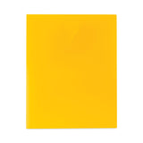 C-Line® Two-Pocket Heavyweight Poly Portfolio Folder, 11 x 8.5, Yellow, 25/Box (CLI33956BX)