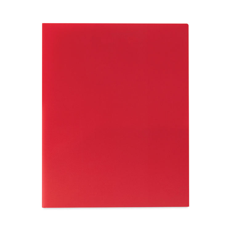 C-Line® Two-Pocket Heavyweight Poly Portfolio Folder, 11 x 8.5, Red, 25/Box (CLI33954BX)