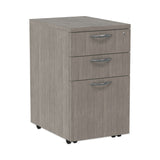 Alera® Alera Valencia Series Mobile Pedestal File, Left/Right, 3-Drawer: Box/Box/File, Legal/Letter, Gray, 15.88 x 20.5 x 28.39 (ALEVA572816GY)