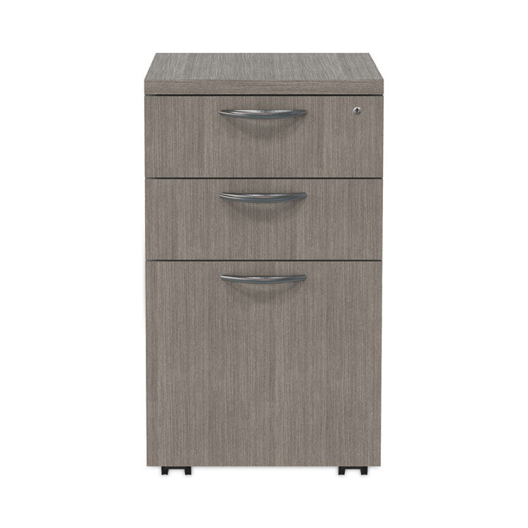 Alera® Alera Valencia Series Mobile Pedestal File, Left/Right, 3-Drawer: Box/Box/File, Legal/Letter, Gray, 15.88 x 20.5 x 28.39 (ALEVA572816GY)