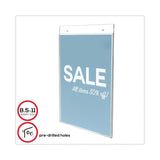 deflecto® Classic Image Wall-Mount Sign Holder, Portrait, 8.5 x 11, Clear (DEF68201) Each