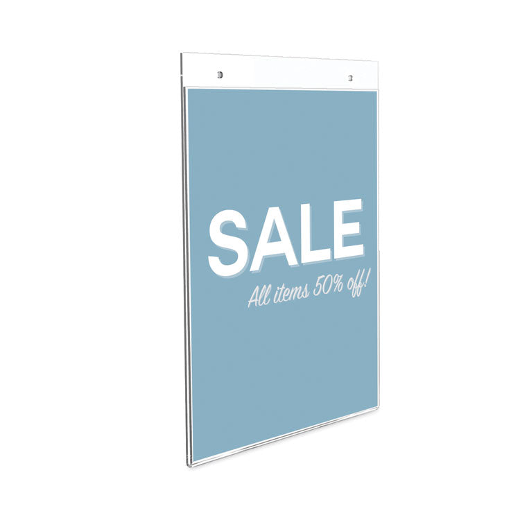 deflecto® Classic Image Wall-Mount Sign Holder, Portrait, 8.5 x 11, Clear (DEF68201) Each