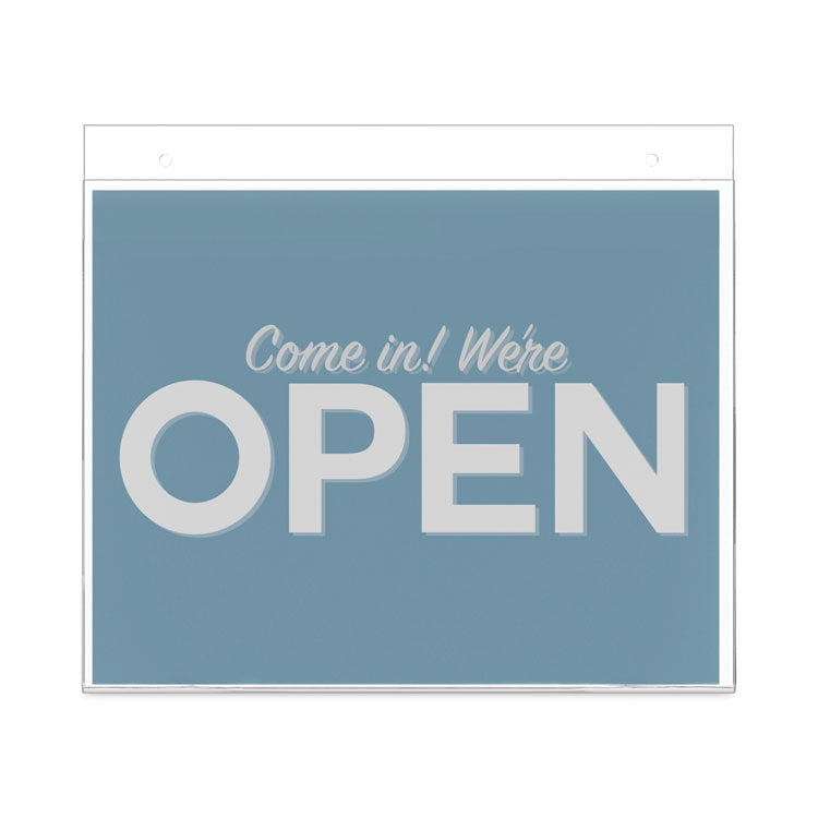 deflecto® Classic Image Wall-Mount Sign Holder, Landscape, 11 x 8.5, Clear (DEF68301) Each