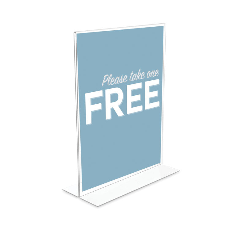 deflecto® Classic Image Double-Sided Sign Holder, 8.5 x 11 Insert, Clear (DEF69201) Each