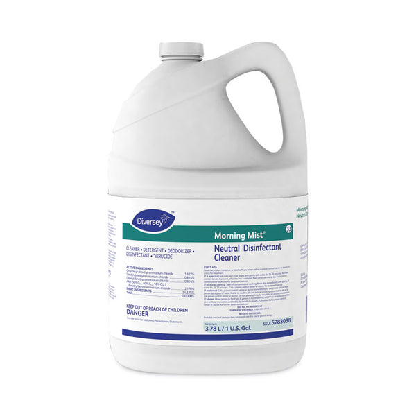 Diversey™ Morning Mist Neutral Disinfectant Cleaner, Fresh Scent, 1 gal Bottle (DVO5283038)