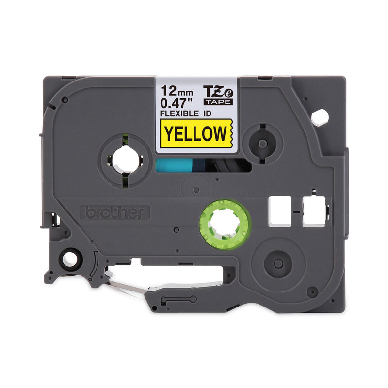 Brother P-Touch® TZe Flexible Tape Cartridge for P-Touch Labelers, 0.47" x 26.2 ft, Black on Yellow (BRTTZEFX631CS) Each