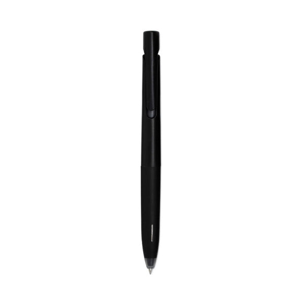 Zebra® bLen Gel Pen, Retractable, Fine 0.7 mm, Black Ink, Black Barrel, Dozen (ZEB41410)