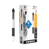 Zebra® Sarasa Dry X20+ Gel Pen, Retractable, Fine 0.7 mm, Black Ink, White/Black Barrel, Dozen (ZEB41610) Pack of 12