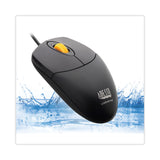 Adesso iMouse W3 Waterproof Antimicrobial Mouse with Magnetic Scroll Wheel, USB 2.0, Left/Right Hand Use, Black (ADEIMOUSEW3) Each