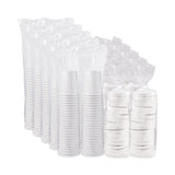 SOLO® Flexstyle Double Poly Food Combo Packs, 32 oz, White, Paper, 25 Cups and 25 Lids/Pack, 10 Packs/Carton (SCCKHB32A)