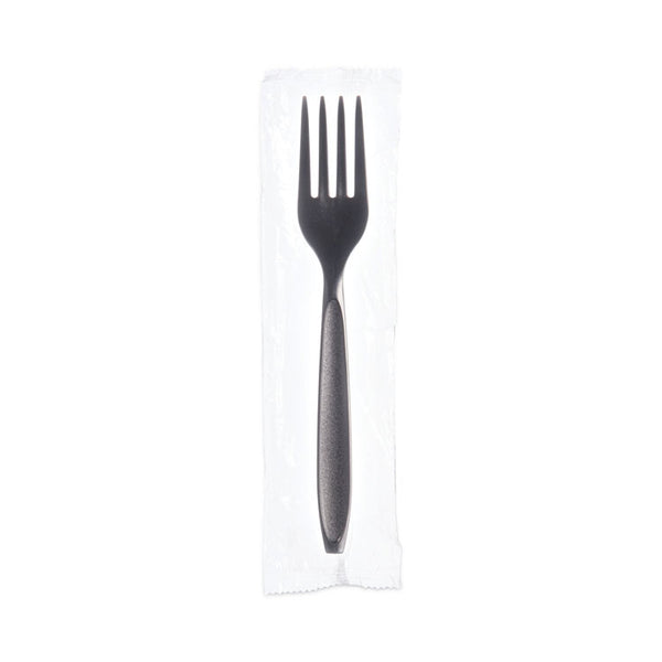 SOLO® Reliance Mediumweight Cutlery, Fork, Black, 1,000/Carton (SCCRSK10004)