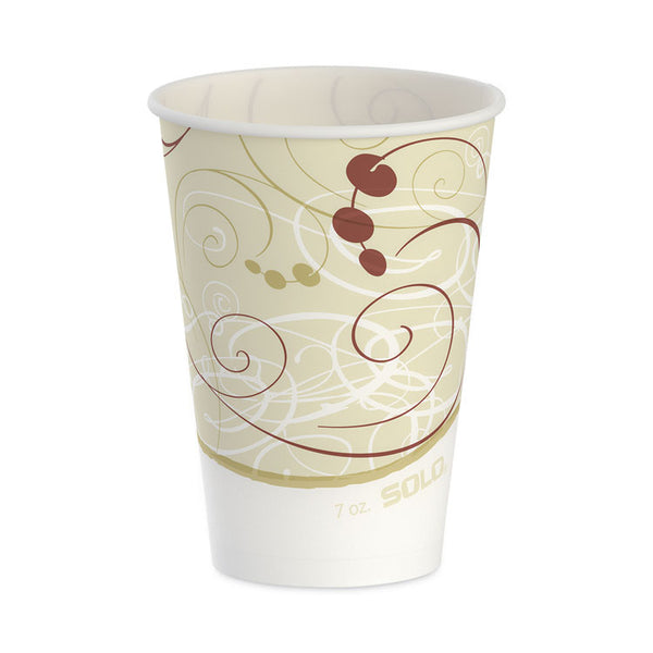 SOLO® Symphony Design Wax-Coated Paper Cold Cups, 7 oz, Beige/White, 100/Sleeve, 20 Sleeves/Carton (SCCR7NSYM)