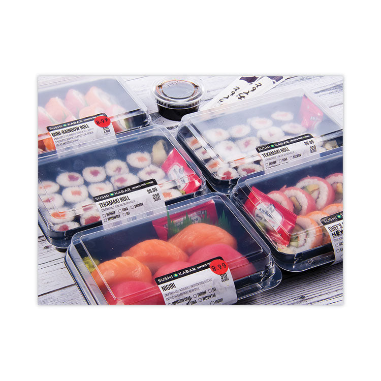 SOLO® Creative Carryouts Hinged Plastic Hot Deli Boxes, Medium Snack Box, 18 oz, 6.22 x 5.9 x 2.1, Black/Clear, 200/Carton (SCC851611PS94) Case of 200