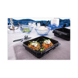 SOLO® Creative Carryouts Hinged Plastic Hot Deli Boxes, Medium Snack Box, 18 oz, 6.22 x 5.9 x 2.1, Black/Clear, 200/Carton (SCC851611PS94) Case of 200