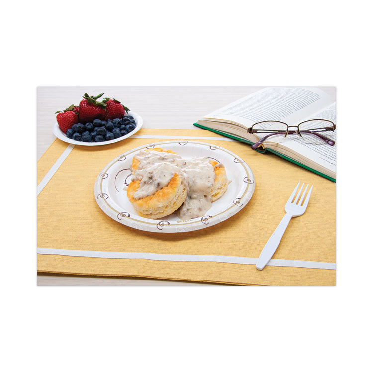 SOLO® Symphony Paper Dinnerware, Heavyweight Plate 9", Tan, 125/Pack, 4 Packs/Carton (SCCHP9SJ8001CT)