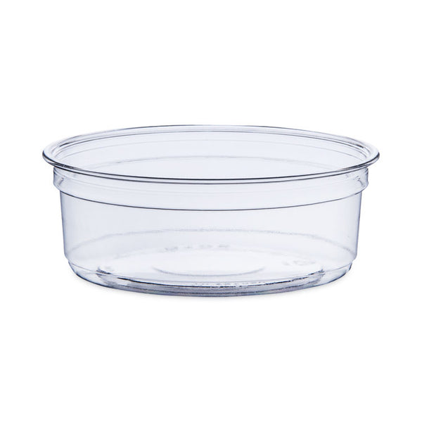 SOLO® Bare Eco-Forward RPET Deli Containers, 8 oz, 4.6" Diameter x 1.8"h, Clear, Plastic, 500/Carton (SCCDM8R) Case of 500