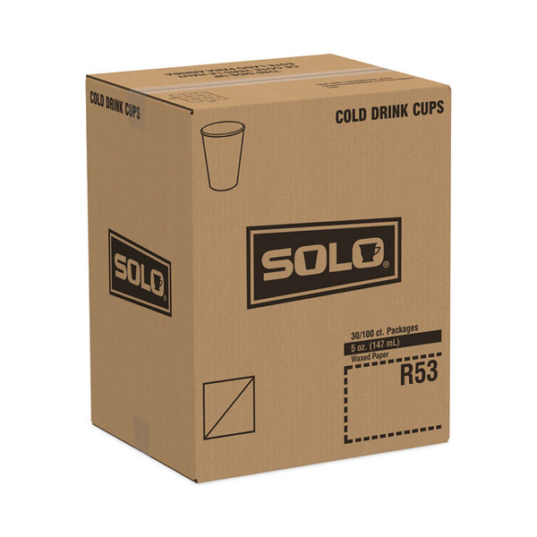 SOLO® Symphony Design Paper Water Cups, 5 oz, 100/Bag, 30 Bags/Carton (SCCR53SYMCT)