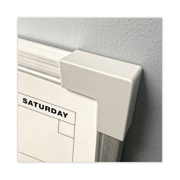 Flipside Framed Calendar Dry Erase Board, 24 x 18, White Surface, Silver Aluminum Frame (FLP17302)