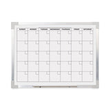 Flipside Framed Calendar Dry Erase Board, 24 x 18, White Surface, Silver Aluminum Frame (FLP17302)