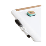 U Brands PINIT Magnetic Dry Erase Board with Plastic Frame, 20 x 16, White Surface, White Plastic Frame (UBR428U0001) Each