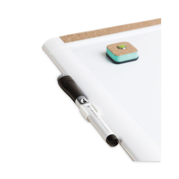 U Brands PINIT Magnetic Dry Erase Board with Plastic Frame, 20 x 16, White Surface, White Plastic Frame (UBR428U0001) Each