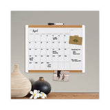 U Brands PINIT Magnetic Dry Erase Calendar with Plastic Frame, One-Month, 20 x 16, White Surface, White Plastic Frame (UBR437U0001) Each