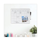 U Brands Magnetic Dry Erase Monthly Calendar, 14 x 11.66, White Surface, White Plastic Frame (UBR260U0004) Each