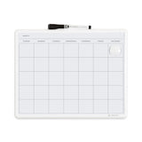 U Brands Magnetic Dry Erase Monthly Calendar, 14 x 11.66, White Surface, White Plastic Frame (UBR260U0004) Each