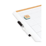 U Brands PINIT Magnetic Dry Erase Calendar with Plastic Frame, One-Month, 20 x 16, White Surface, White Plastic Frame (UBR437U0001) Each