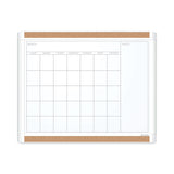 U Brands PINIT Magnetic Dry Erase Calendar with Plastic Frame, One-Month, 20 x 16, White Surface, White Plastic Frame (UBR437U0001) Each