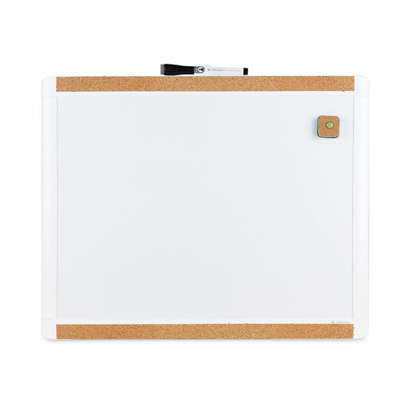 U Brands PINIT Magnetic Dry Erase Board with Plastic Frame, 20 x 16, White Surface, White Plastic Frame (UBR428U0001) Each