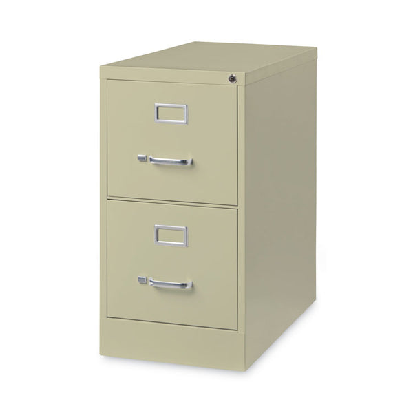Hirsh Industries® Vertical Letter File Cabinet, 2 Letter-Size File Drawers, Putty, 15 x 26.5 x 28.37 (HID14026)