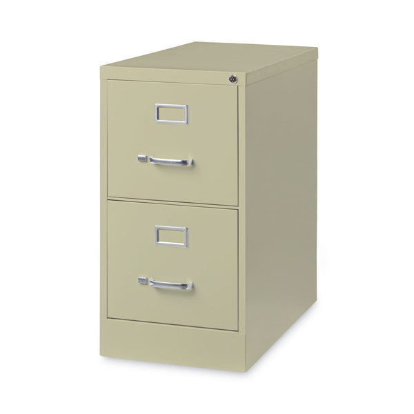 Alera® Two-Drawer Economy Vertical File, Letter-Size File Drawers, 15" x 26.5" x 28.37", Putty (ALEHVF152629PY)