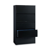 Hirsh Industries® Lateral File Cabinet, 5 Letter/Legal/A4-Size File Drawers, Black, 36 x 18.62 x 67.62 (HID14992)